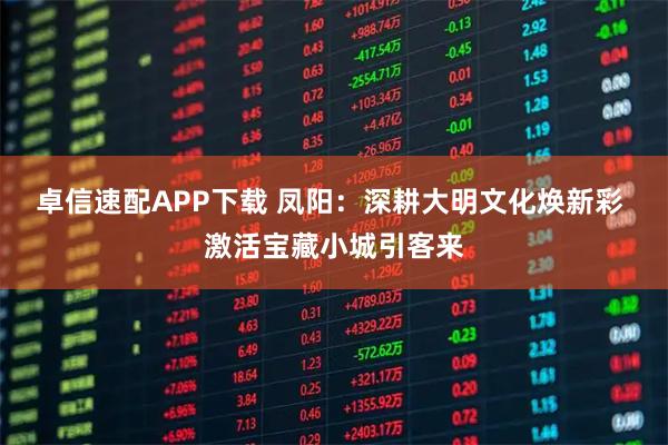 卓信速配APP下载 凤阳：深耕大明文化焕新彩 激活宝藏小城引客来